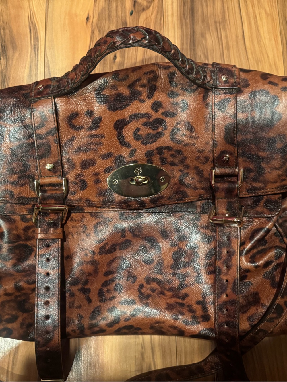 Mulberry Leopard Oak Leather Alexa Bag - Picture 6 of 10